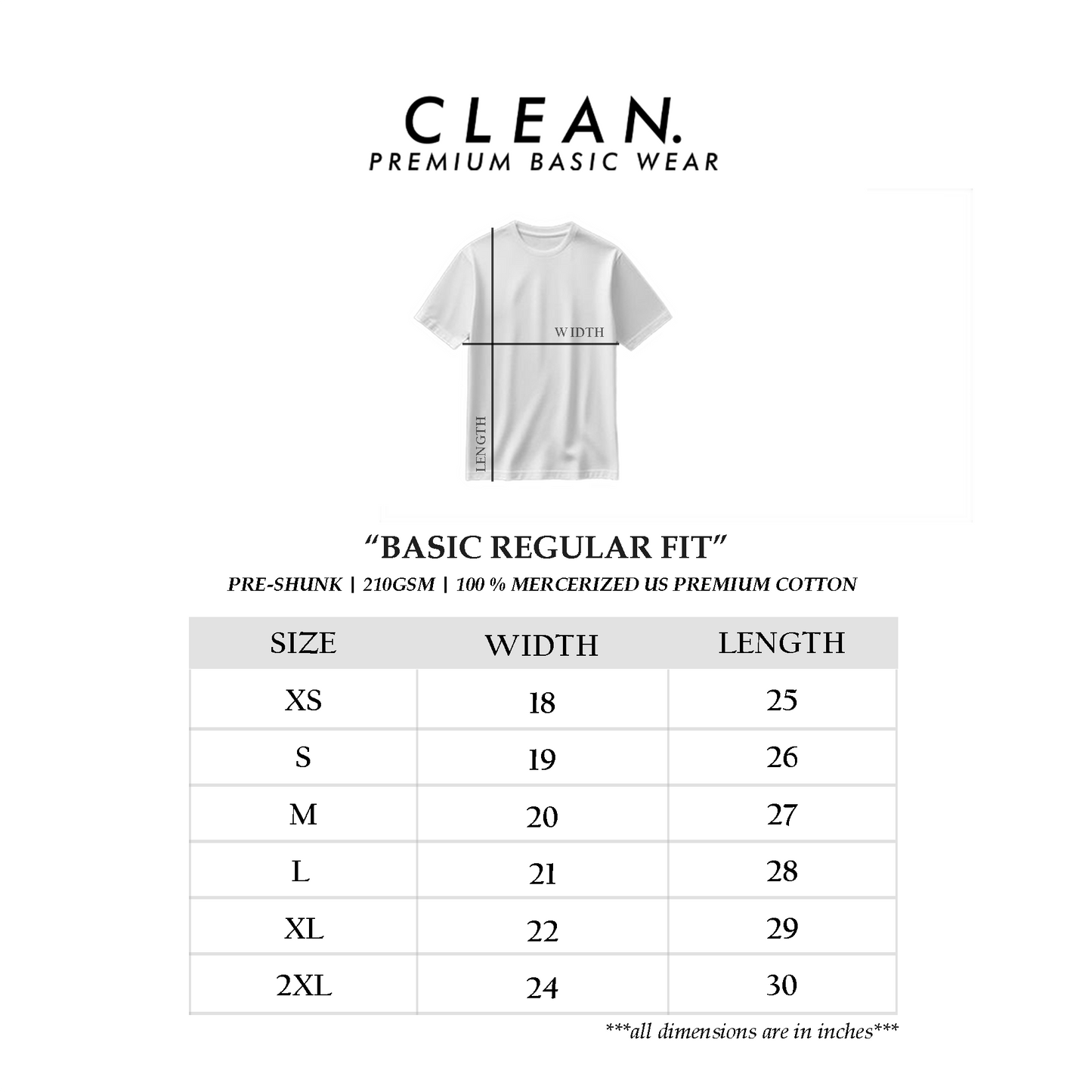 CLEAN | BASIC REGULAR FIT in "JET BLACK"