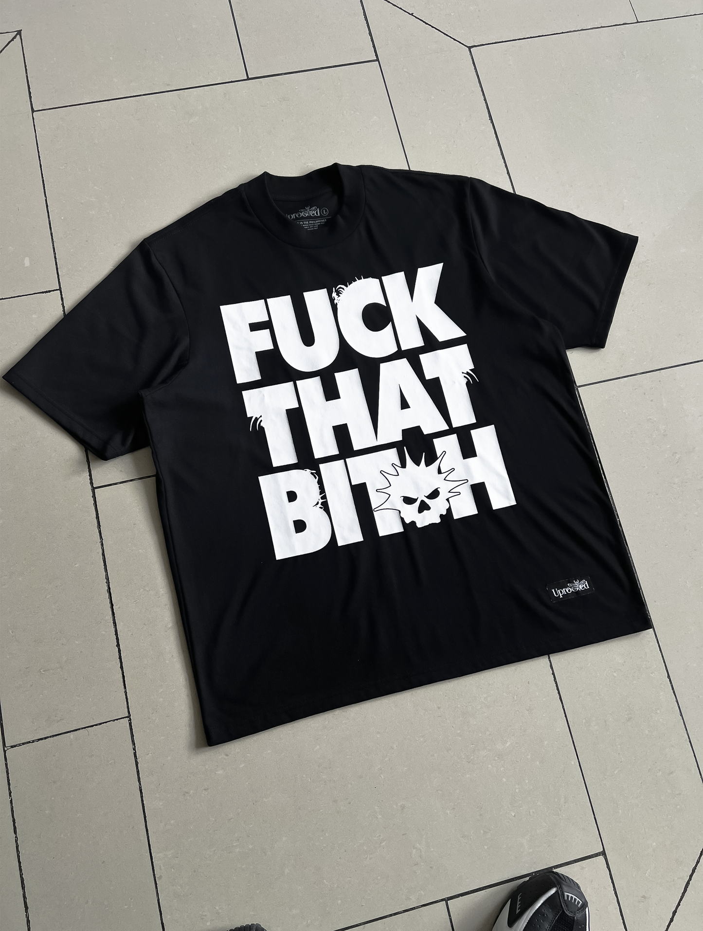 "FTB" OVERSIZED TEE IN BLACK