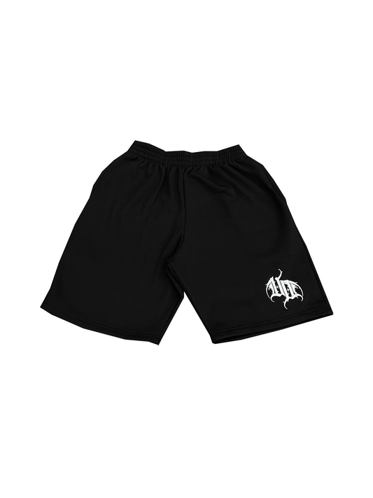 SIGNATURE PLAIN "BAGGY SWEAT SHORTS" IN BLACK