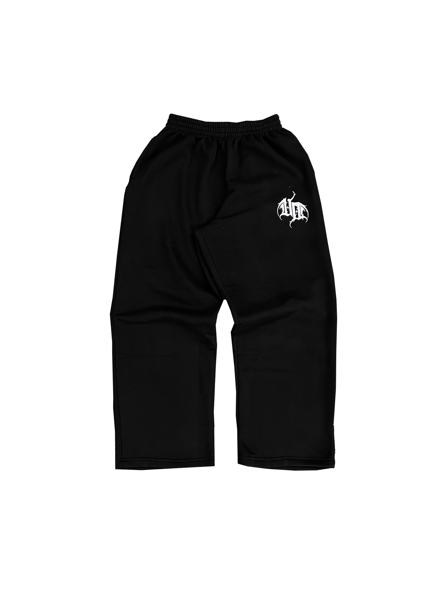 SIGNATURE PLAIN "BAGGY SWEAT PANTS" IN BLACK