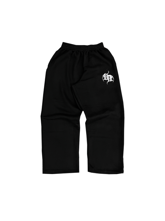 SIGNATURE PLAIN "BAGGY SWEAT PANTS" IN BLACK