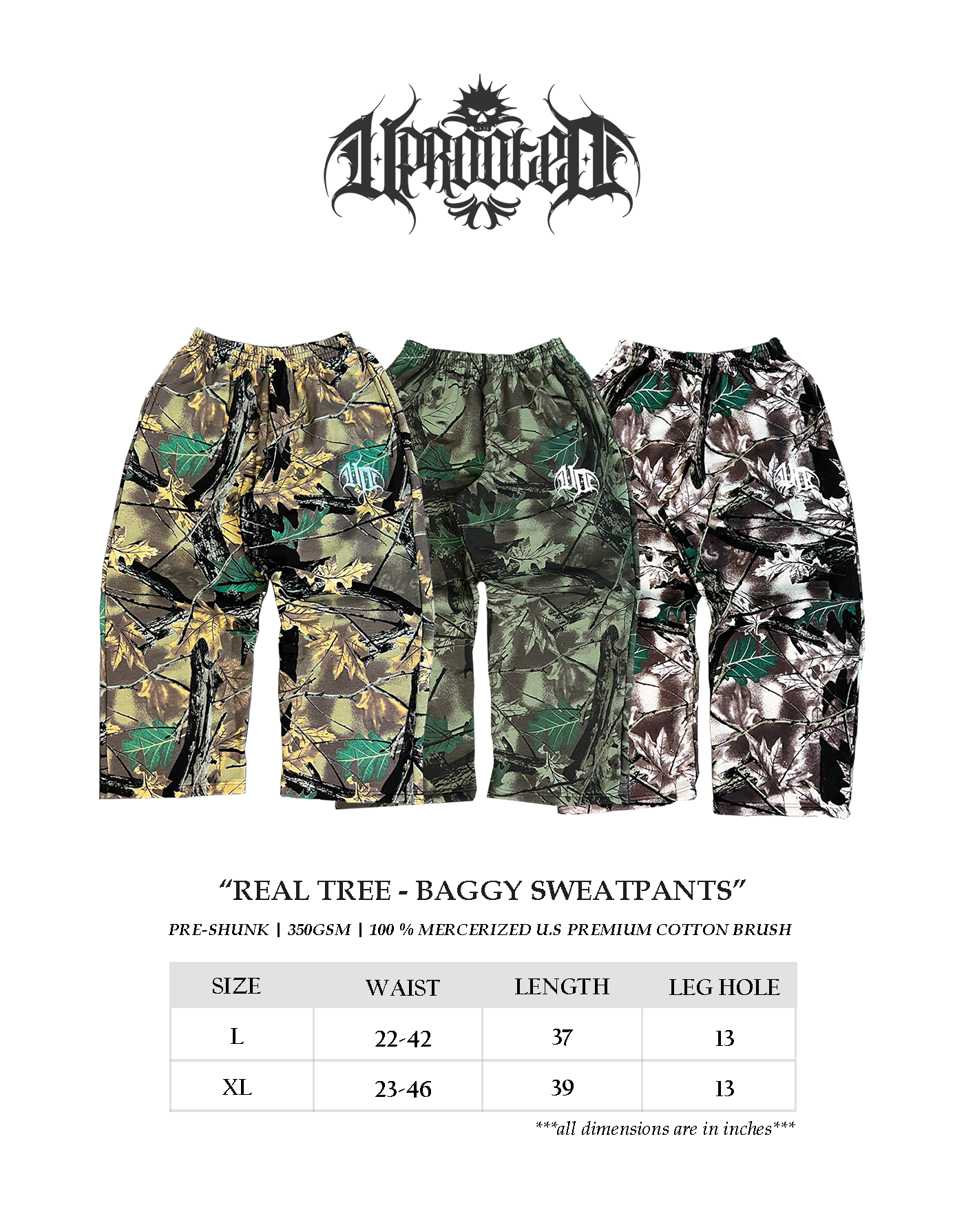 REAL TREE "BAGGY SWEATPANTS" MOSS