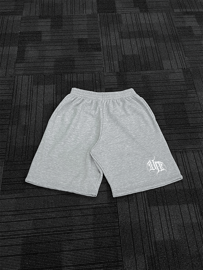 SIGNATURE PLAIN "BAGGY SWEAT SHORTS" IN GRAY