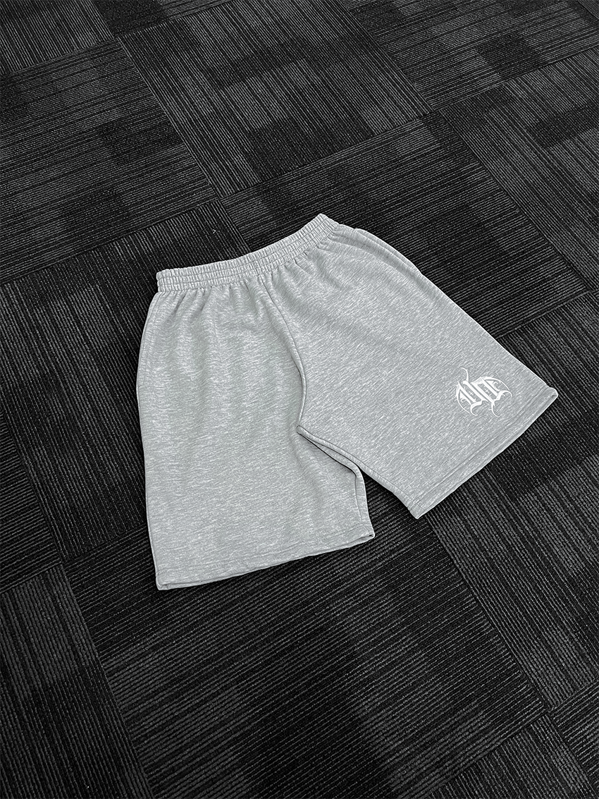 SIGNATURE PLAIN "BAGGY SWEAT SHORTS" IN GRAY
