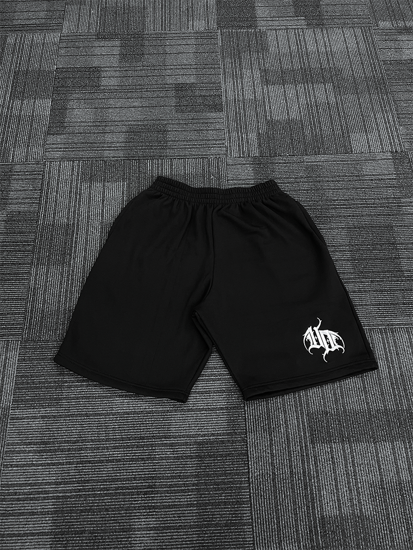 SIGNATURE PLAIN "BAGGY SWEAT SHORTS" IN BLACK