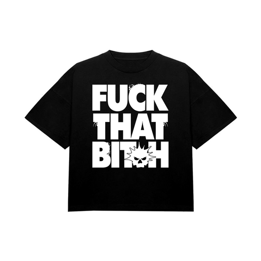 "FTB" OVERSIZED TEE IN BLACK