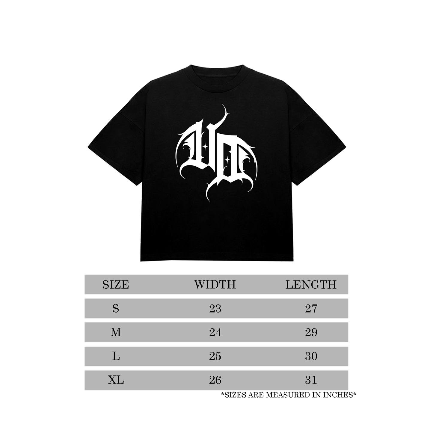 UD MONO CORE" OVERSIZED TEE IN BLACK