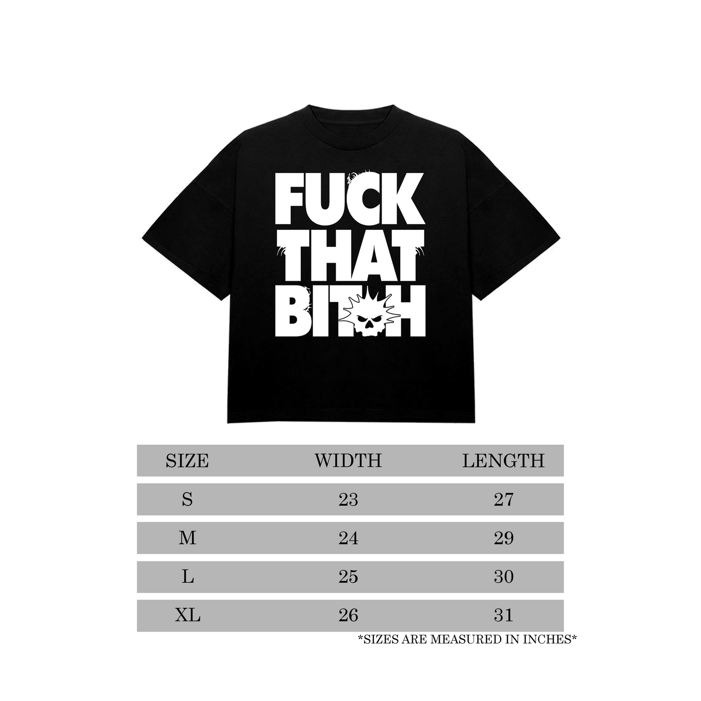 "FTB" OVERSIZED TEE IN BLACK